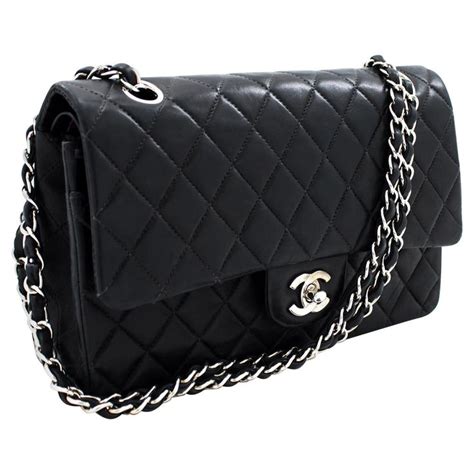 chanel black silver|Chanel pink ref bag.